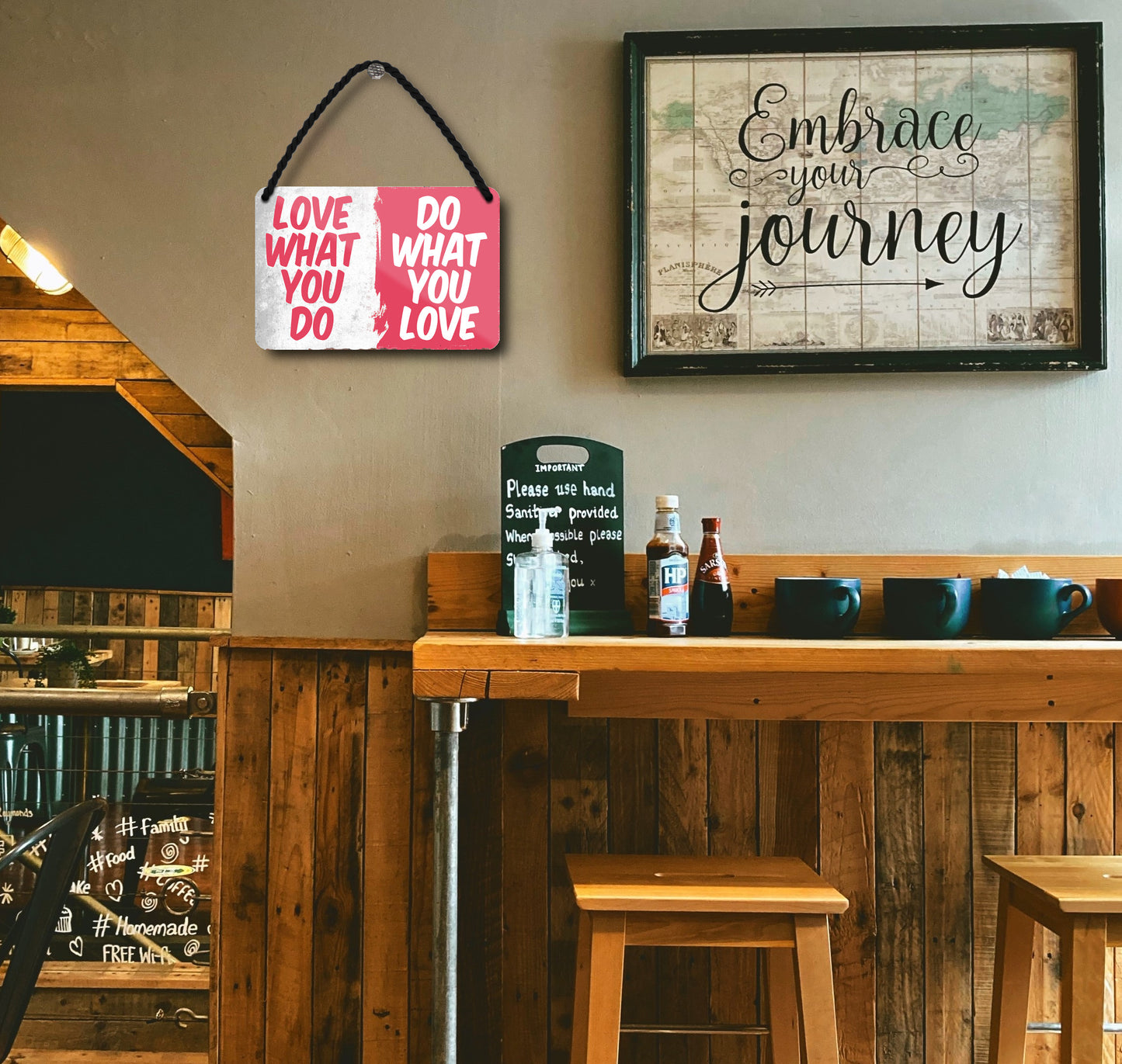 Blechschild ''Love what you do, do whta you love'' 18x12cm