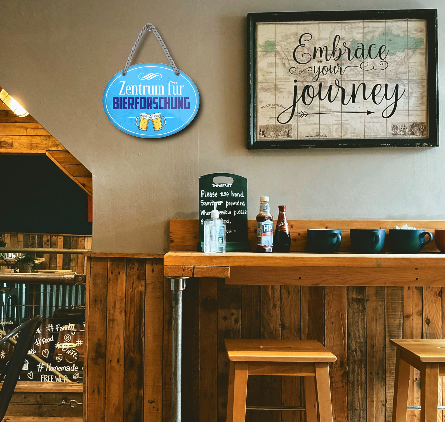 Blechschild ''Zentrum der Bierfoschung'' 18x14cm