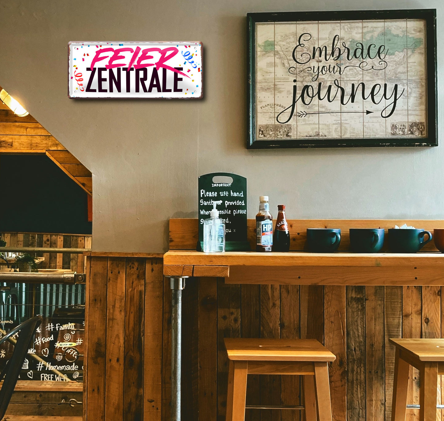 Blechschild ''Feier Zentrale'' 28x12cm