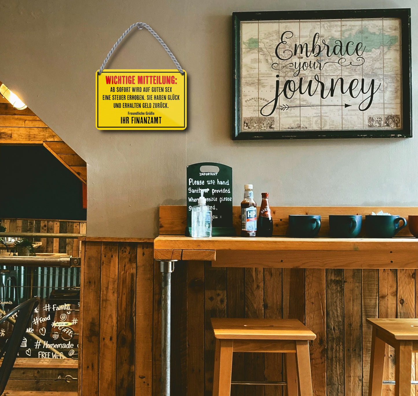 Blechschild ''Wichtige Mitteilung Sex Steuer'' 18x12cm