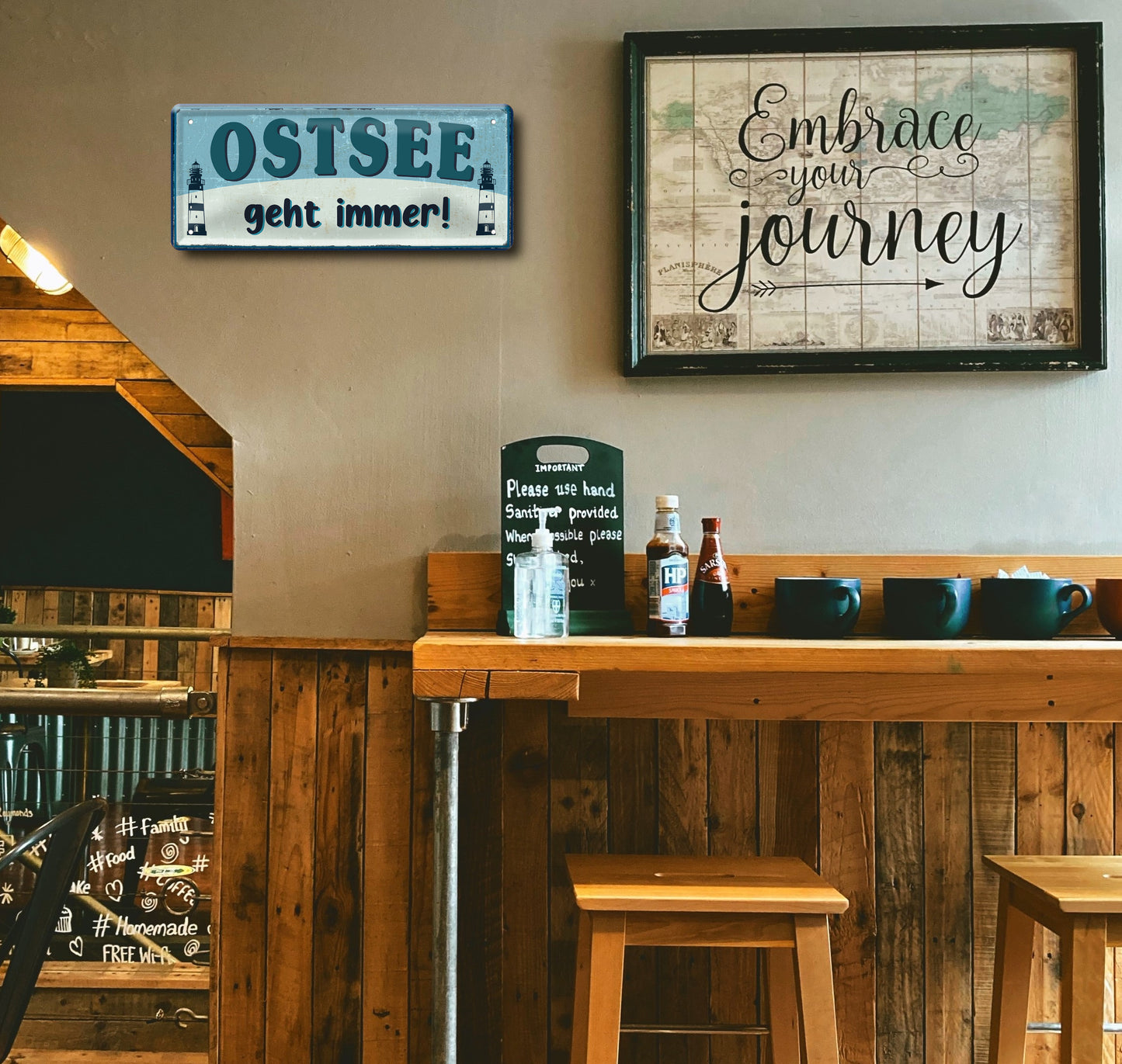 Blechschild ''Ostsee geht immer!'' 28x12cm