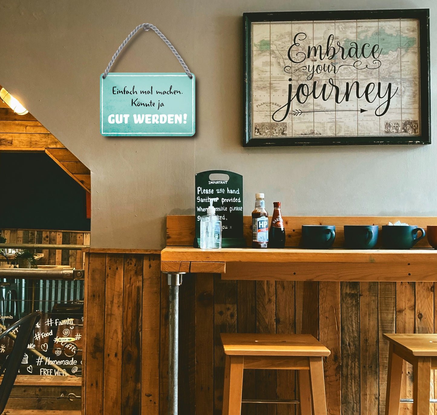 Blechschild ''Einfach mal machen. Könnte ja gut werden'' 18x12cm