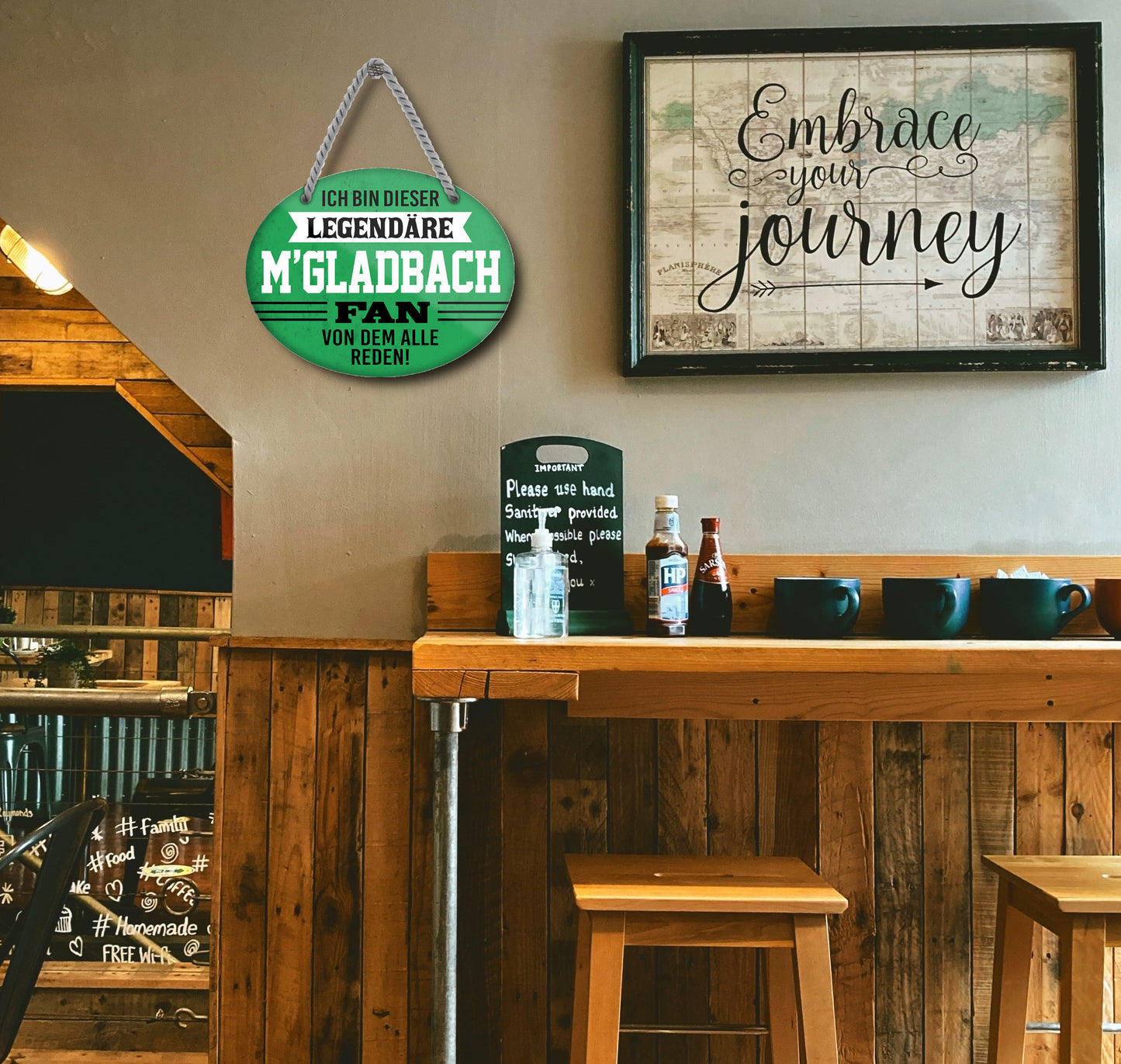 Blechschild ''Ich bin dieser legendäre M'Gladbach Fan'' 18x14cm