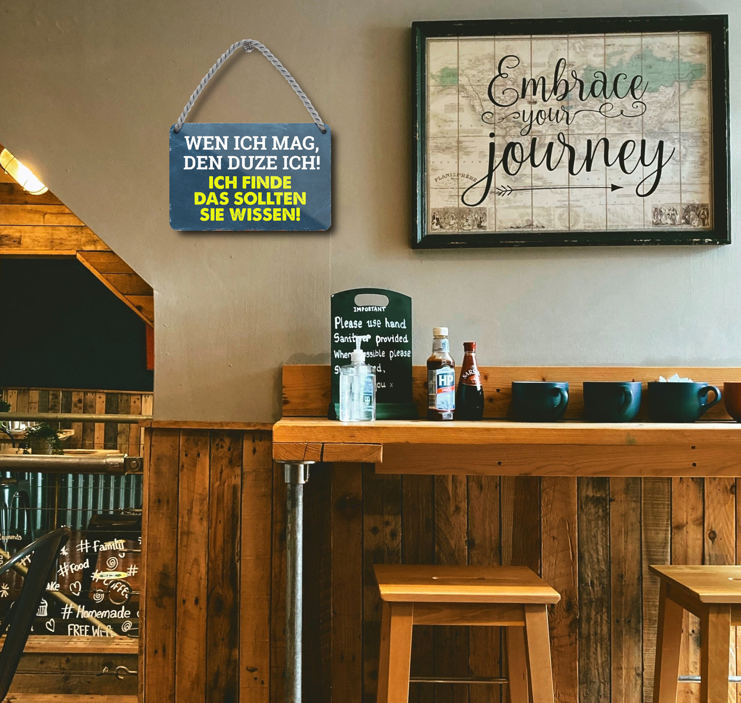 Blechschild ''Wen ich mag, dutze ich'' 18x12cm