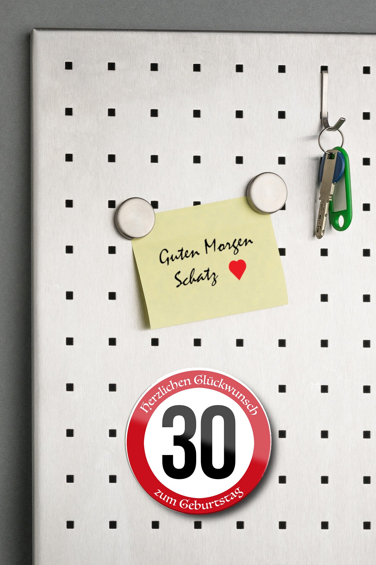 Magnet ''Herzlichen Glückwunsch zum Geburtstag 30'' 8x8cm