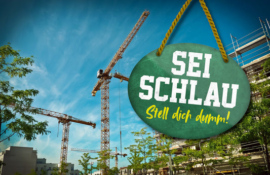 Blechschild ''Sei schlau, stell dich dumm'' 18x14cm