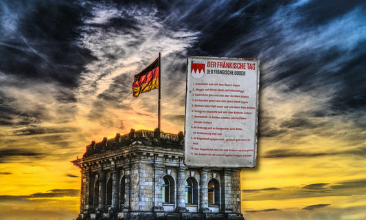 Blechschild ''Der Fränkische Tag'' 20x30cm