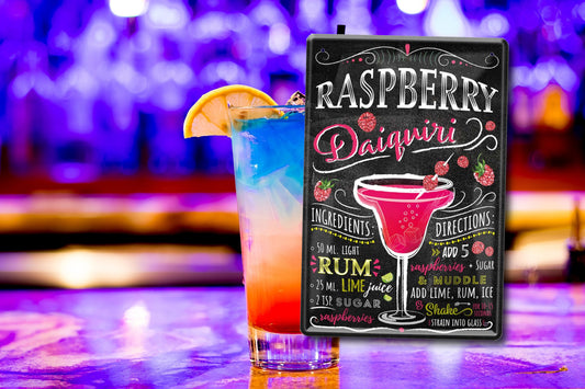Blechschild ''Rasperry Daiquiri'' 20x30cm
