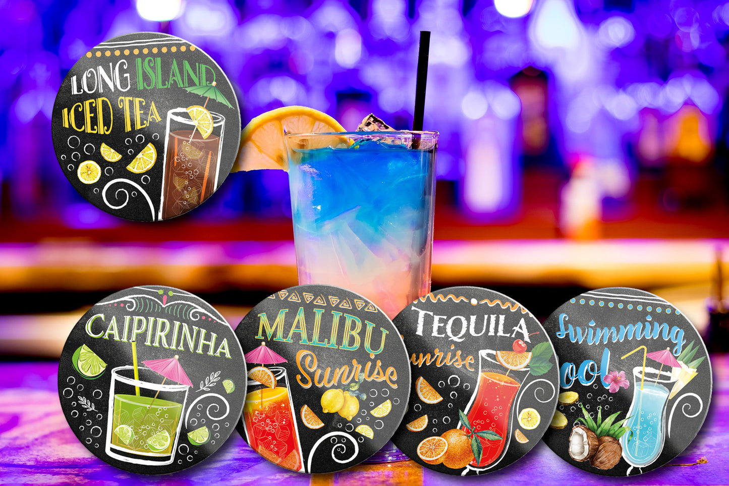 Magnet ''Long Island Iced Tea'' 8x8x0,3cm