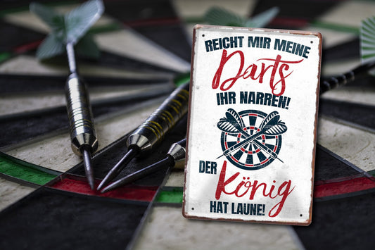 Blechschild ''Darts König'' 20x30cm