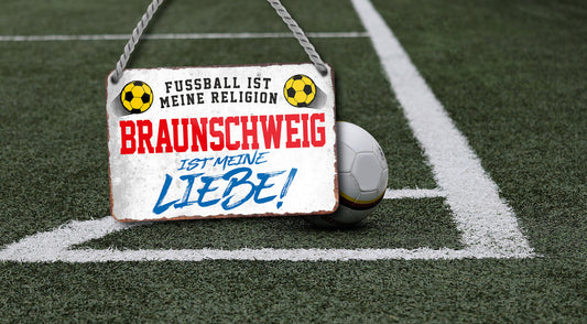 Blechschild ''Braunschweig ist meine Liebe!'' 18x12cm