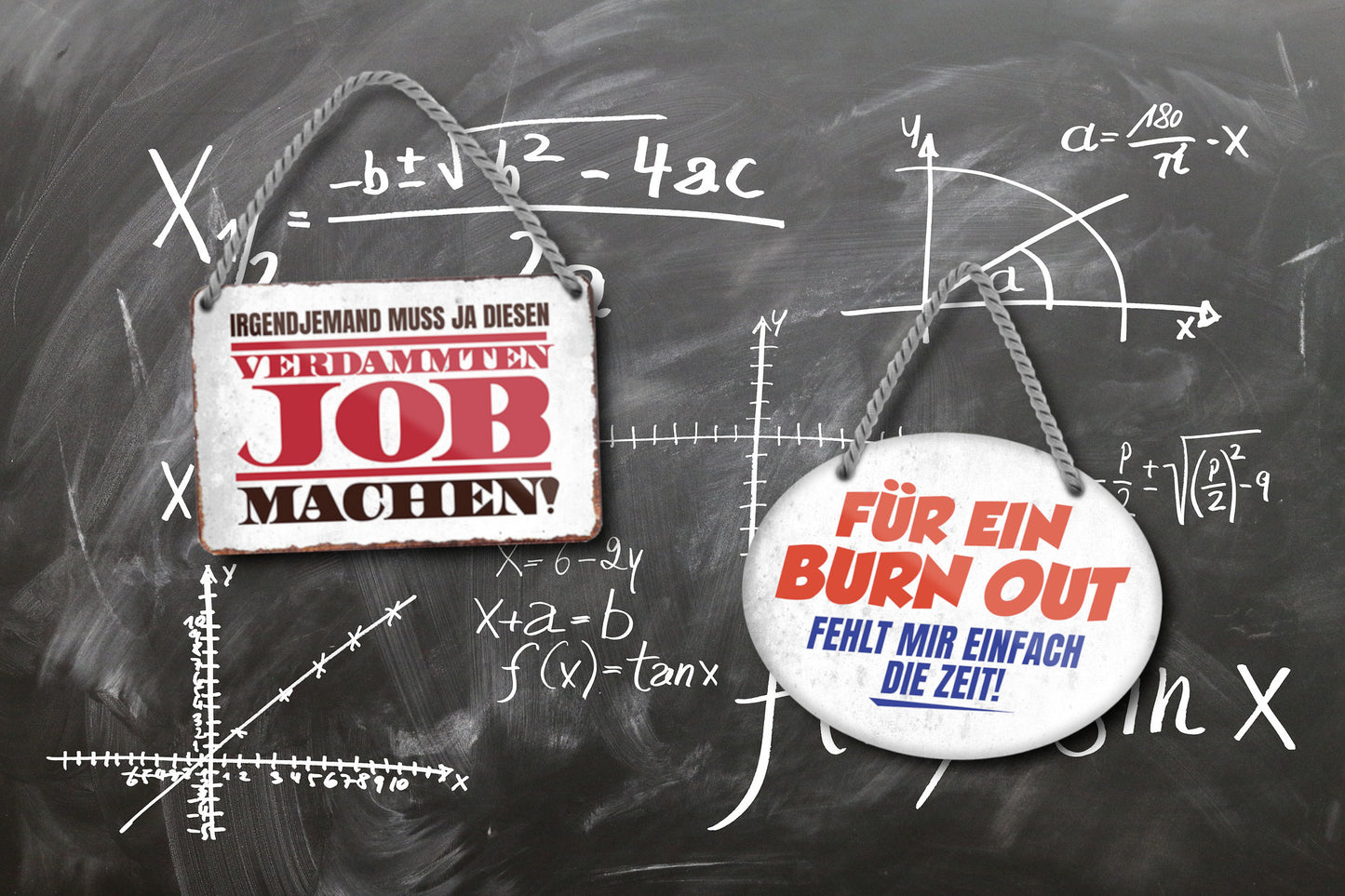 Blechschild ''Für ein Burn Out fehlt mir einfach die Zeit'' 18x14cm