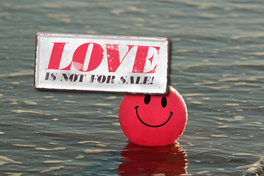 Blechschild ''Love is not for sale!'' 28x12cm