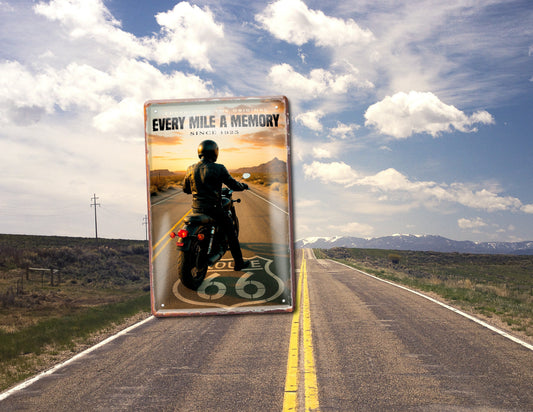 Blechschild ''Every mile a memory Route 66'' 20x30cm