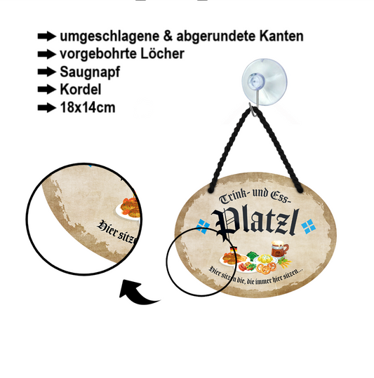 Blechschild ''Platzl'' 18x14cm