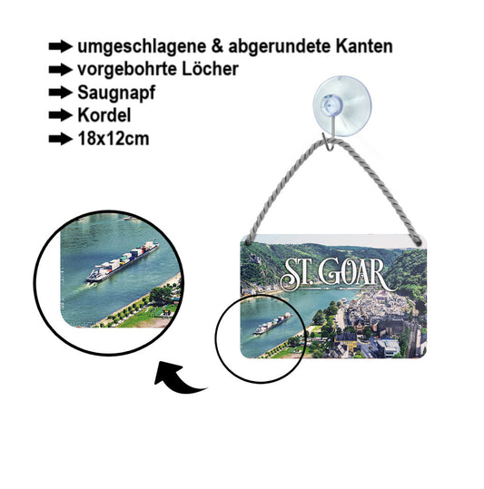 Blechschild ''St. Goar'' 18x12cm