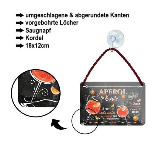Blechschild ''Aperol Spritz'' 18x12cm