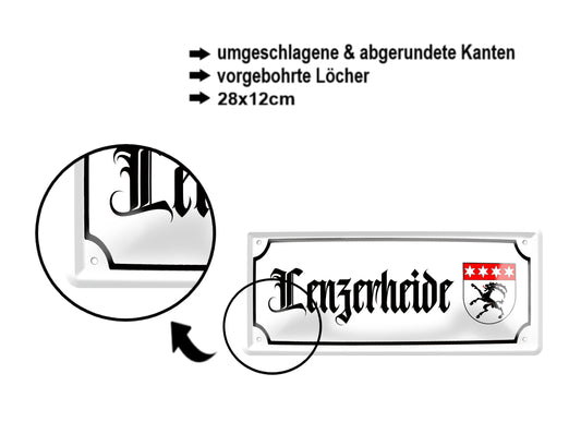 Blechschild ''Lenzerheide (wappen)'' 28x12cm