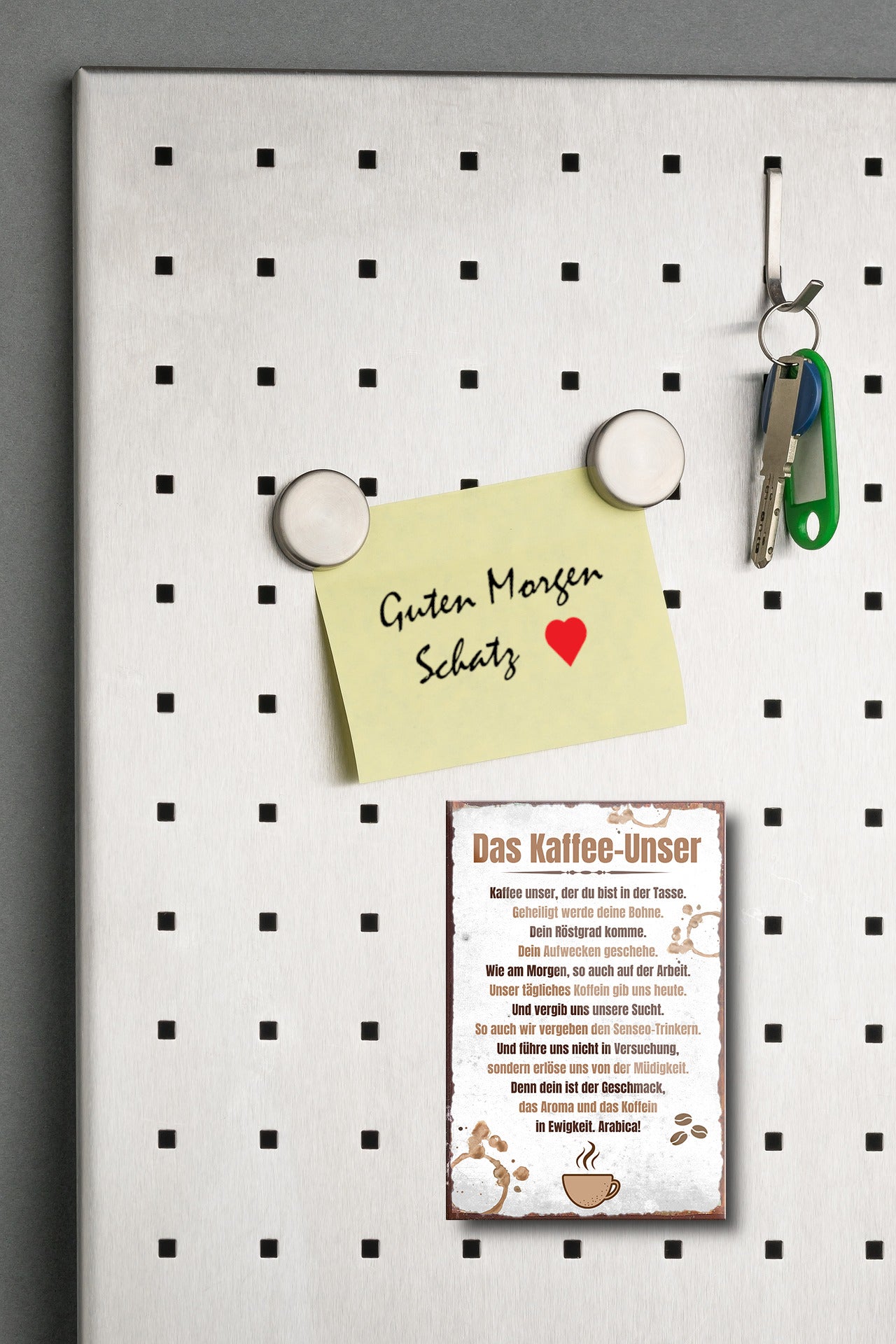 Magnet ''Das Kaffee Unser'' 9x6x0,3cm