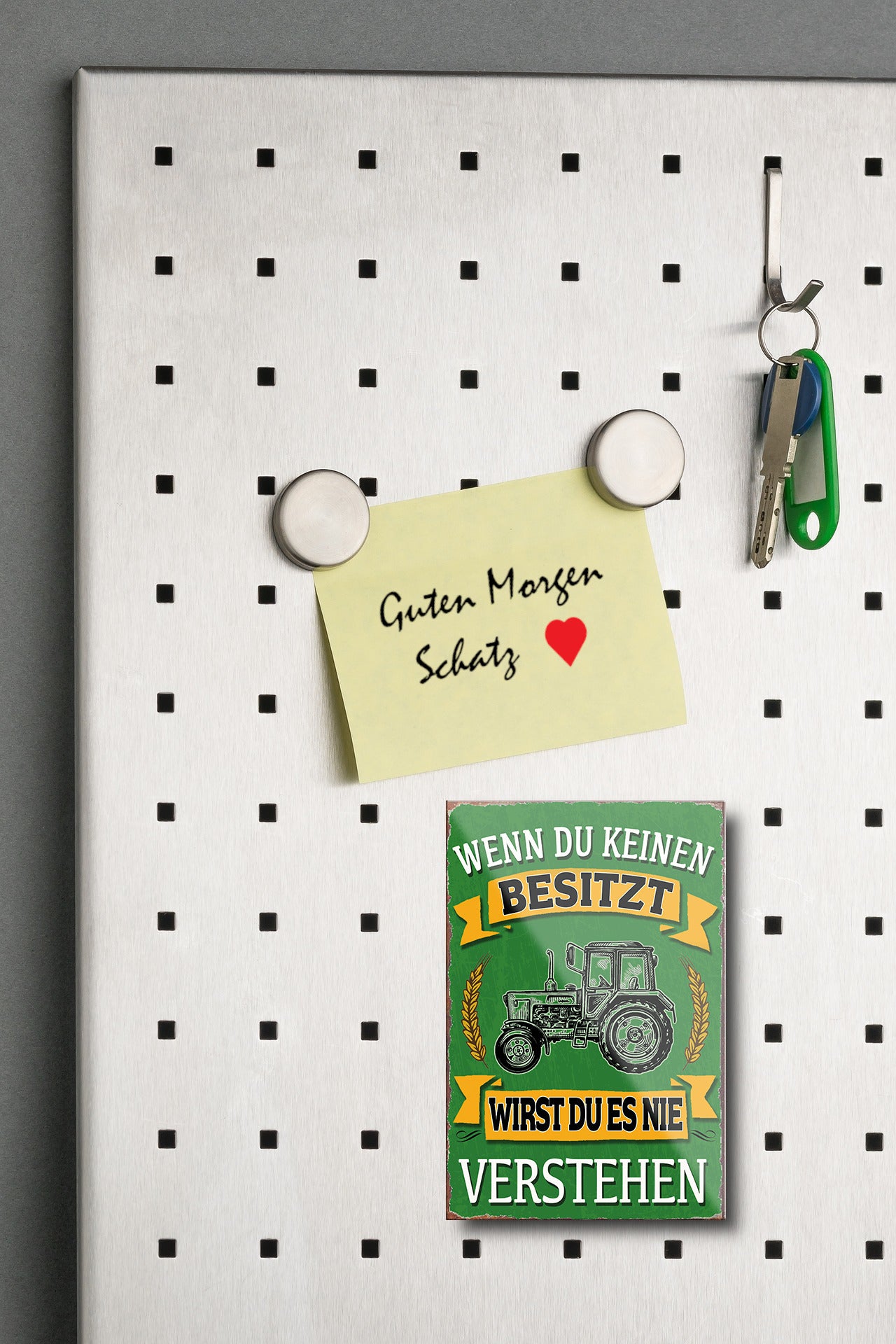 Magnet ''Wenn du keinen besitzt Traktor'' 9x6x0,3cm