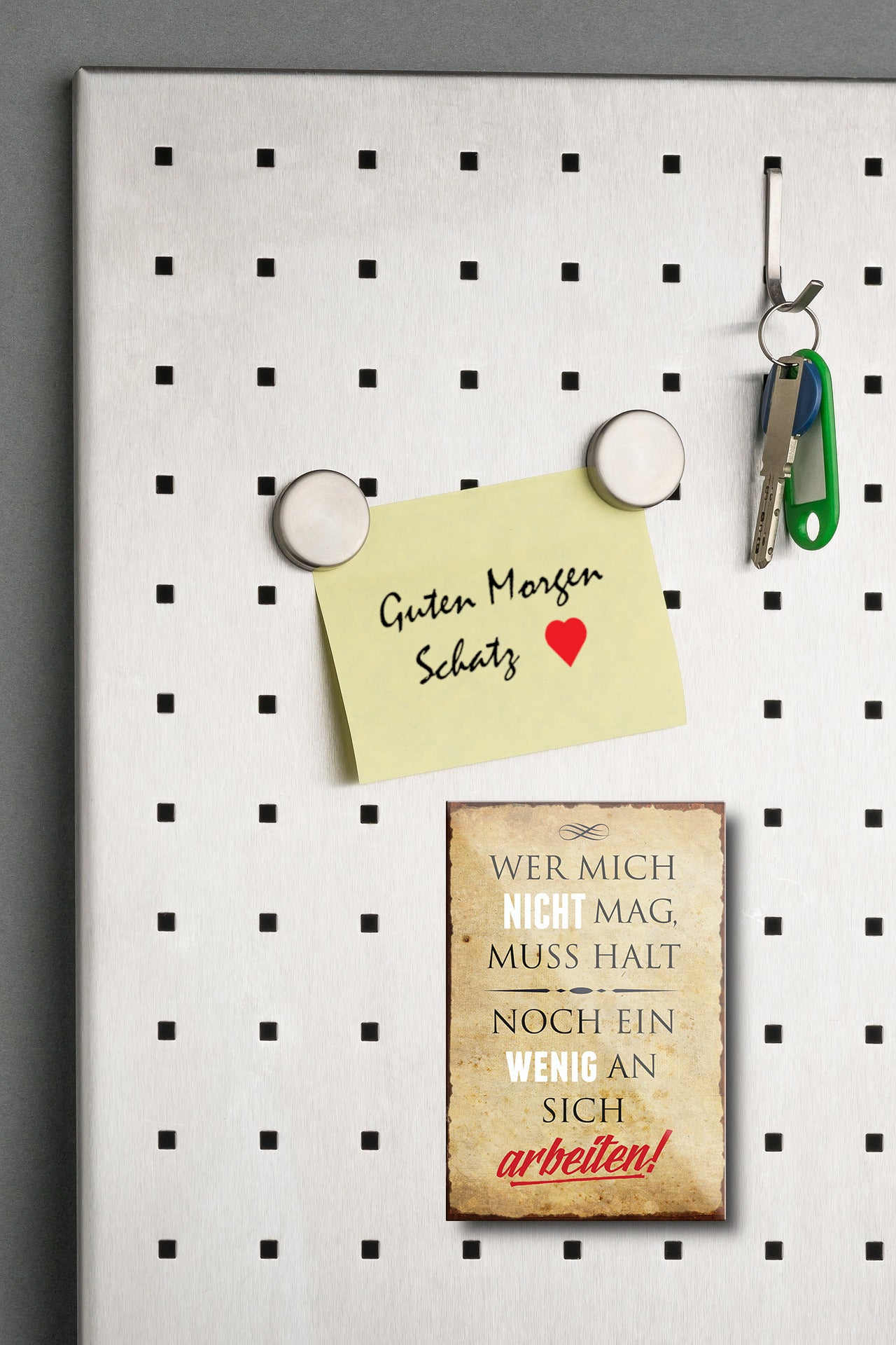 Magnet ''Wer mich nicht mag, muss halt an sich arbeiten'' 9x6x0,3cm