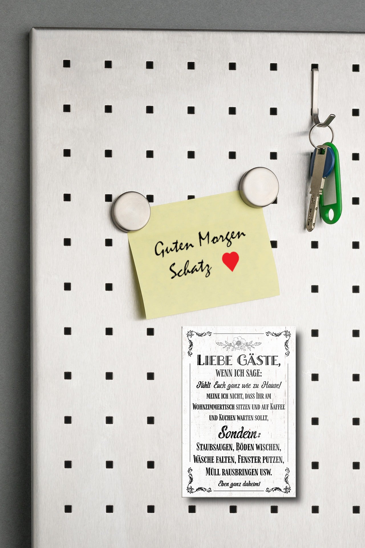 Magnet ''Liebe Gäste wenn ich sage Fühlt euch wie zu Hause'' 9x6x0,3cm