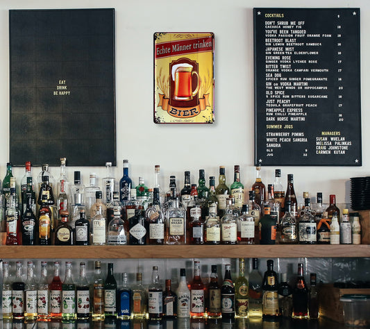 Blechschild ''Echte Männer trinken Bier'' 20x30cm