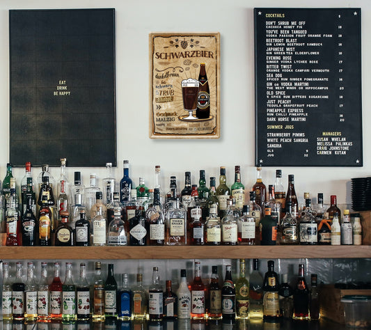 Blechschild ''Schwarzbier 53%'' 20x30cm