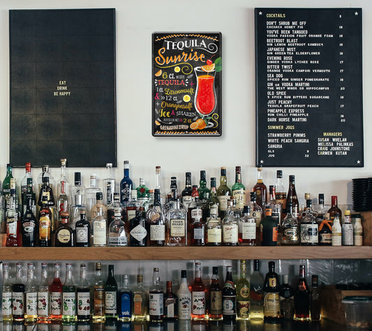 Blechschild ''Tequila Sunrise'' 20x30cm
