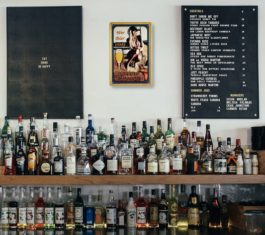 Blechschild ''Wer Bier trinkt ( Heugabel)'' 20x30cm