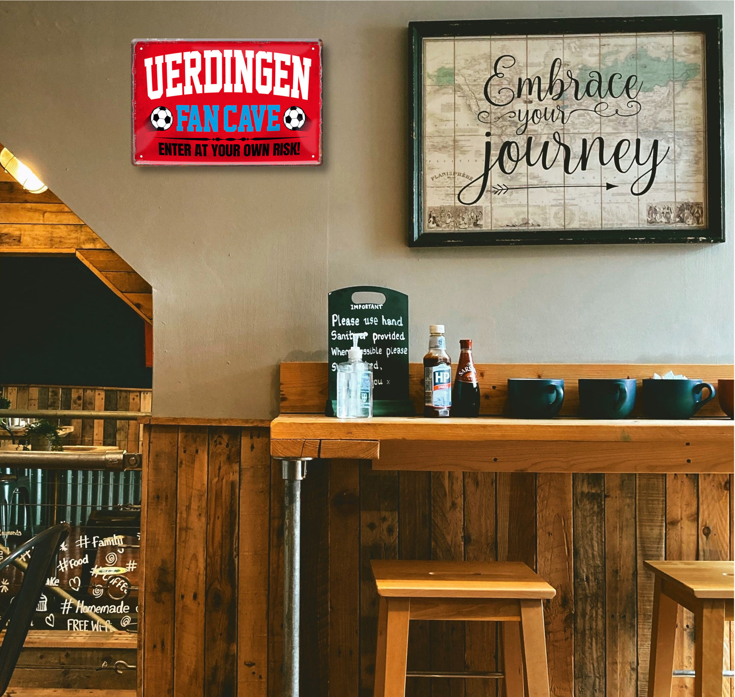 Blechschild ''Uerdingen Fan Cave'' 20x30cm