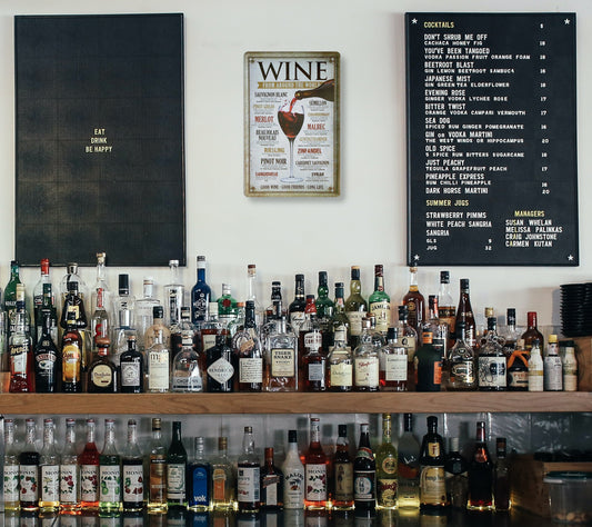 Blechschild ''Wine from around the world'' 20x30cm