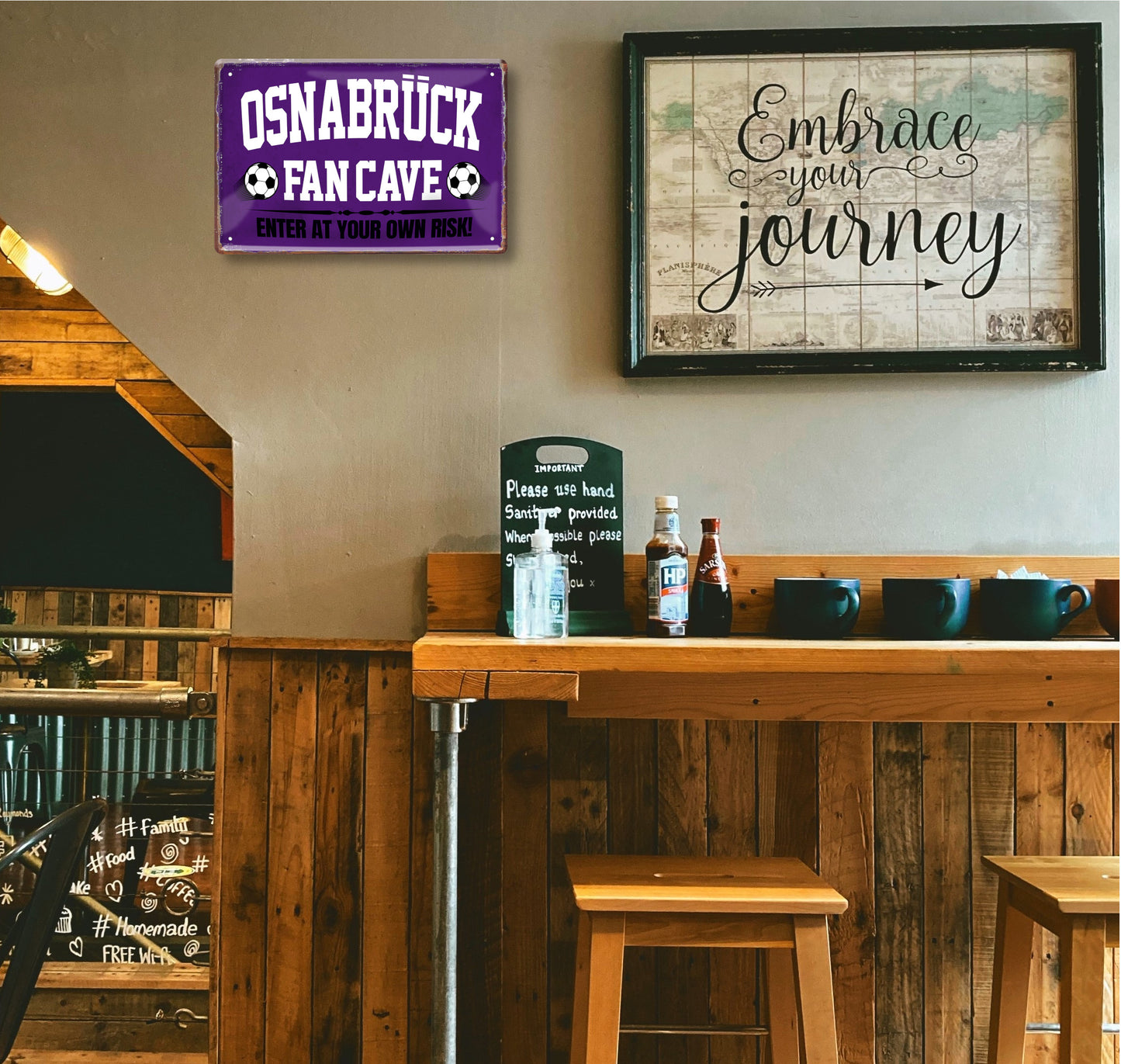 Blechschild ''Osnabrück Fan Cave'' 20x30cm