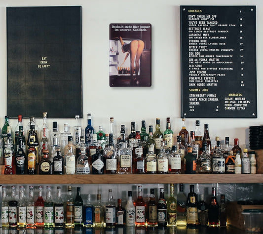 Blechschild ''Bier immer im unteren Kühlfach'' 20x30cm