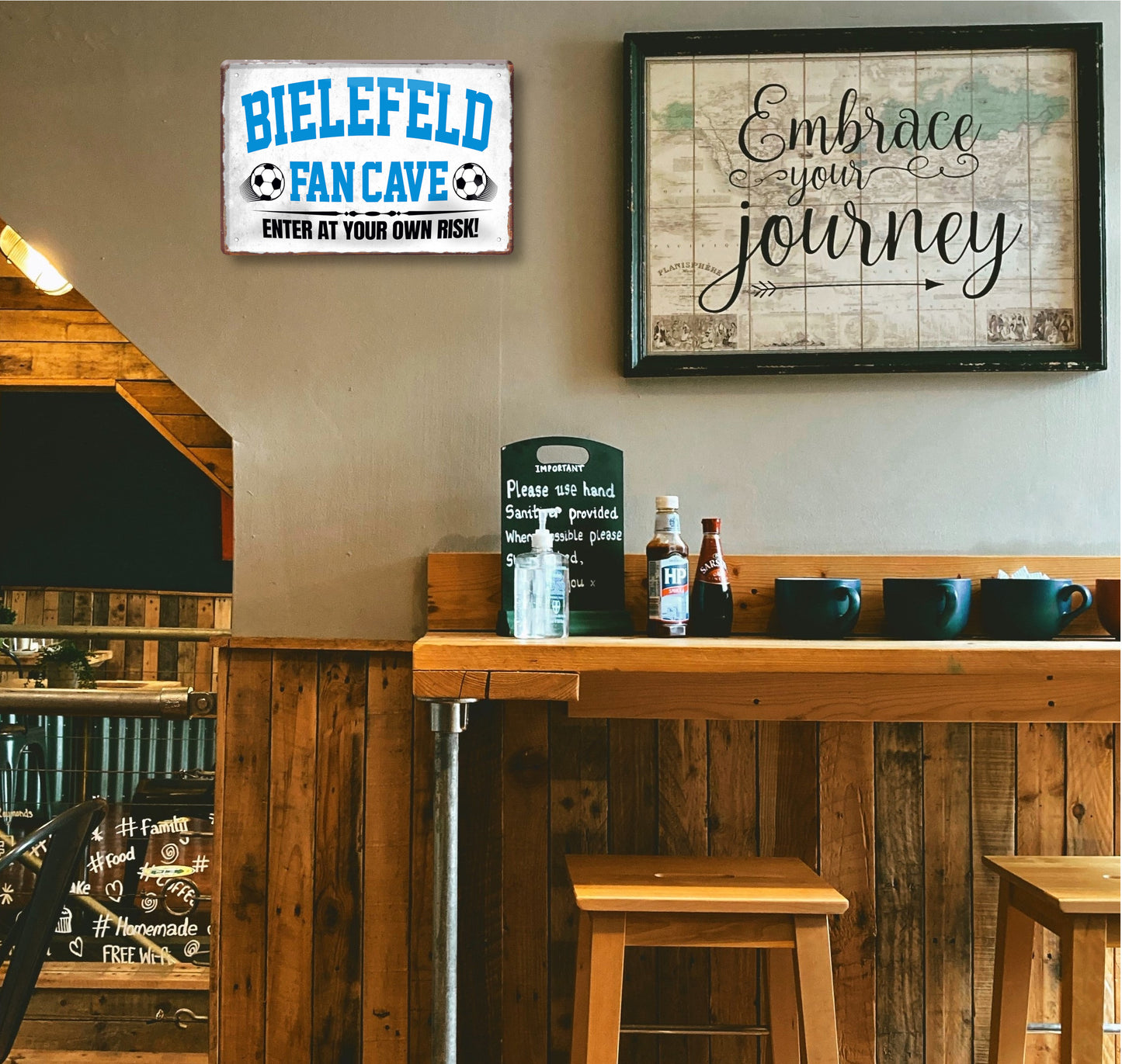 Blechschild ''Bielefeld Fan Cave'' 20x30cm