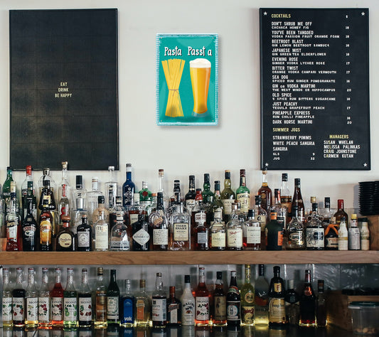 Blechschild ''Pasta Past a (Spagetti Bier)'' 20x30cm