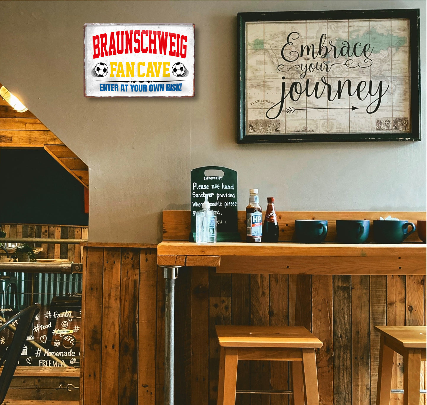 Blechschild ''Braunschweig Fan Cave'' 20x30cm