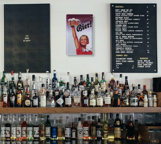 Blechschild ''Hurra Bier'' 20x30cm