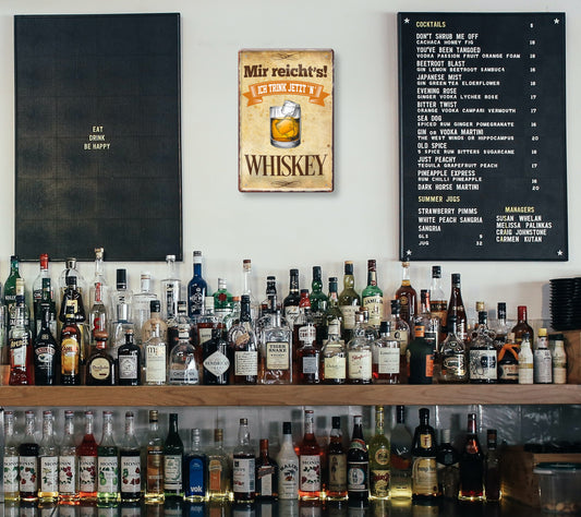 Blechschild ''Mir reicht´s! Whiskey'' 20x30cm