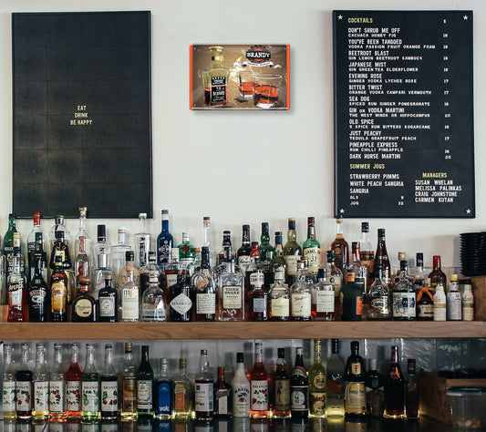 Blechschild ''Brandy (Flasche, 2 Gläser)'' 20x30cm