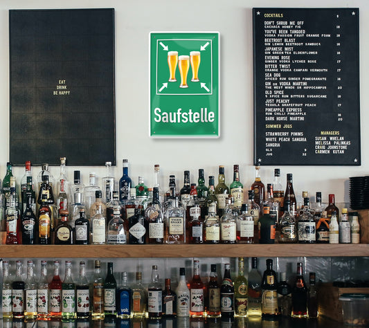 Blechschild ''Saufstelle'' 20x30cm