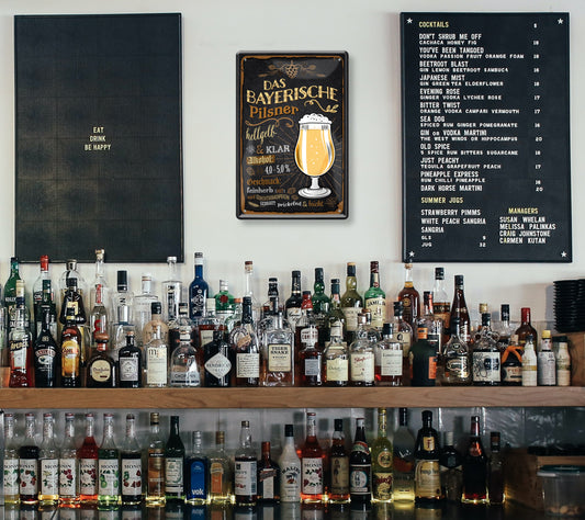 Blechschild ''Das bayerische Pilsner (dickes Glas)'' 20x30cm