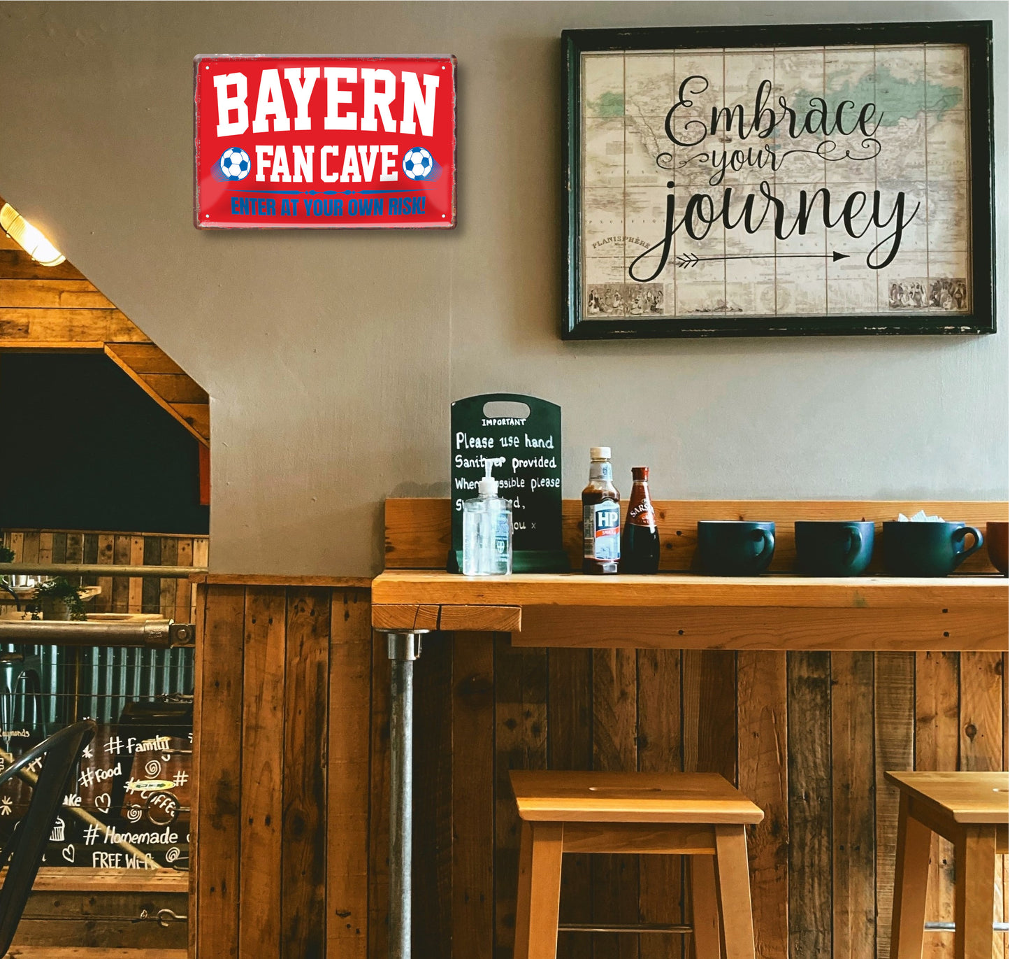Tin sign "Bayern Fan Cave" 20x30cm