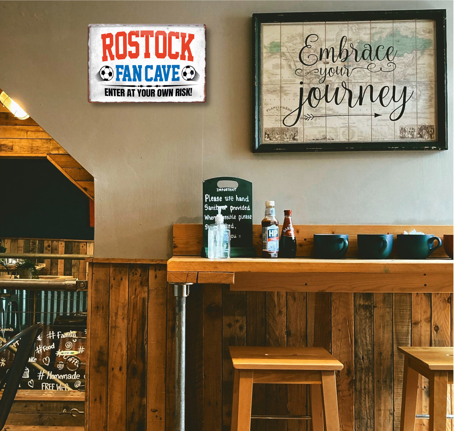 Tin sign "Rostock Fan Cave" 20x30cm