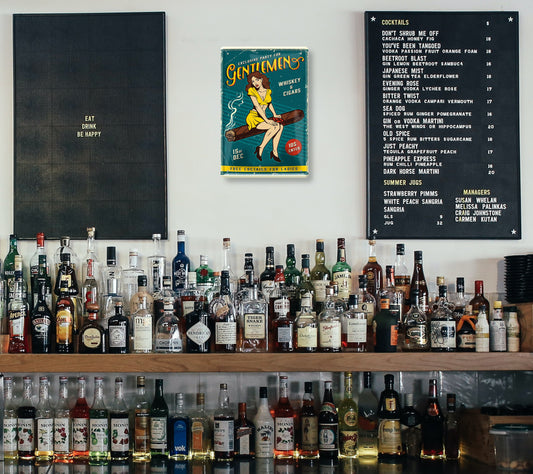 Blechschild ''Exclusiv party for Gentelman Whiskey & Cigares'' 20x30cm