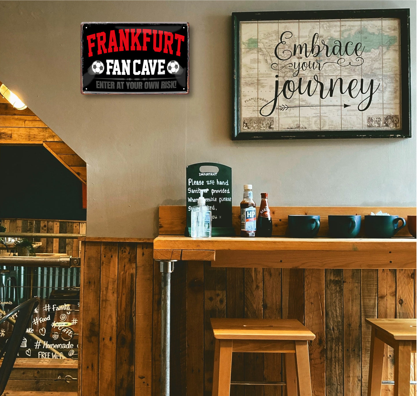 Blechschild ''Frankfurt Fan Cave'' 20x30cm