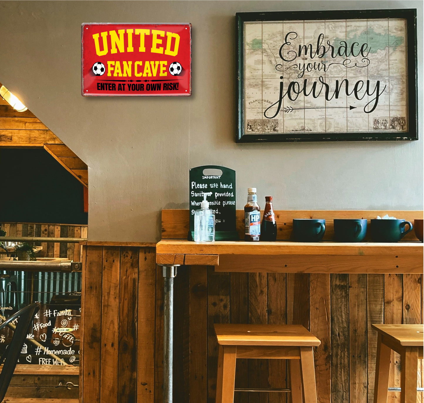 Blechschild ''United Fan Cave'' 20x30cm