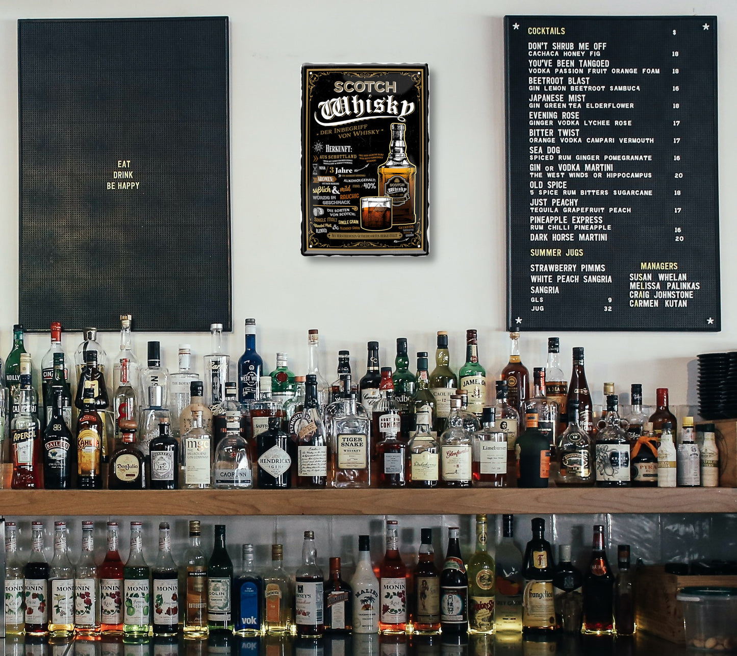 Blechschild ''Scotch Whiskey (Schraubverschluss)'' 20x30cm