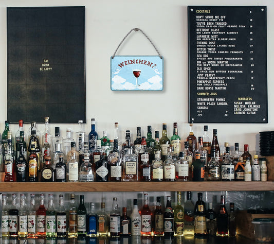 Tin sign "little wine" 18x12cm