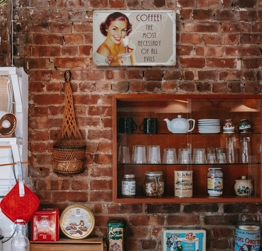 Blechschild ''Coffee. most necessary of all evil'' 20x30cm